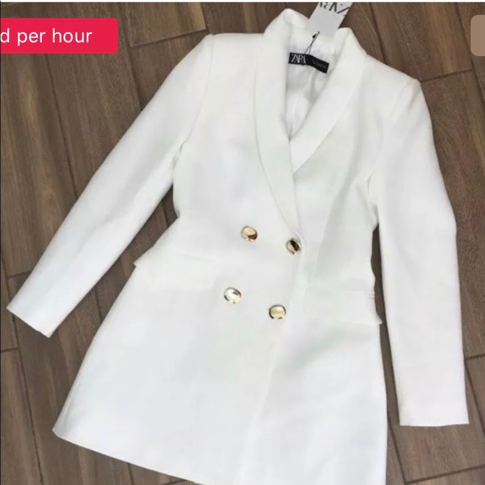 Zara white blazer dress!
